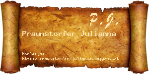 Praunstorfer Julianna névjegykártya